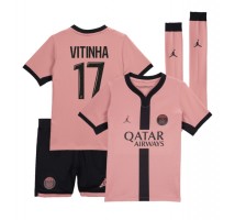 Paris Saint-Germain Vitinha #17 Koszulka Trzecia dzieci 2024-25 Krótki Rękaw (+ krótkie spodenki)